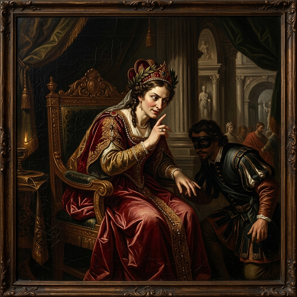 Cuadro histórico de la intrigante emperatriz Agripina, símbolo de los envenenamientos de la Antigüedad en el Imperio romano