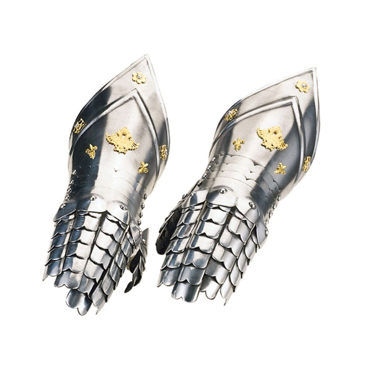 Guantes blindados, decorados en oro, Marto