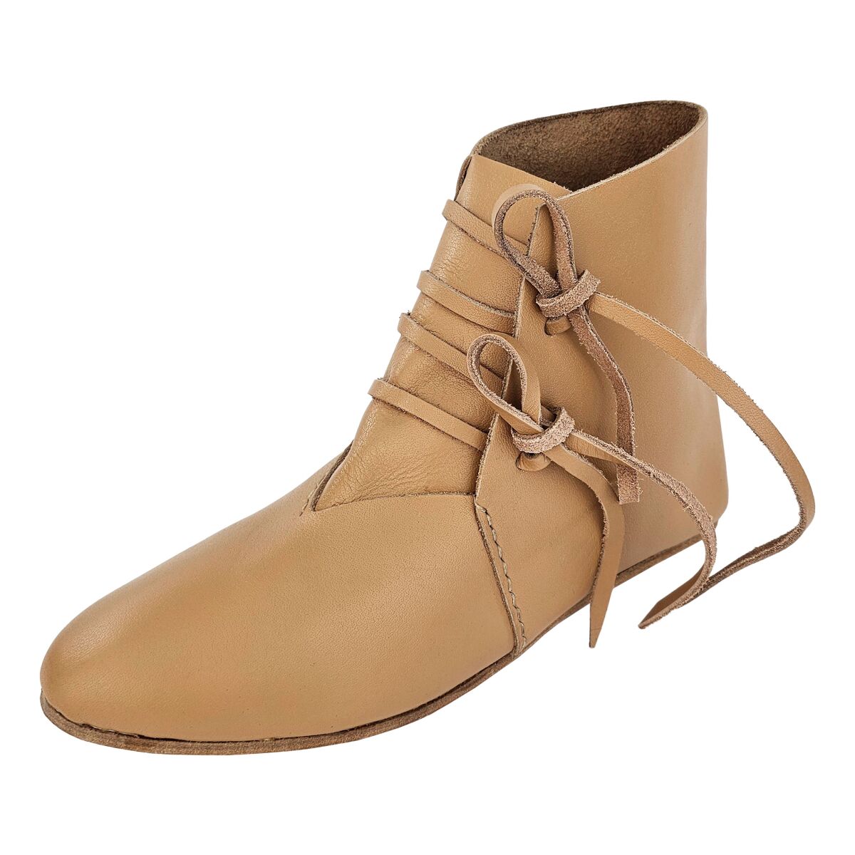 Zapatos medievales tipo London único clavado suela natural marrón 41