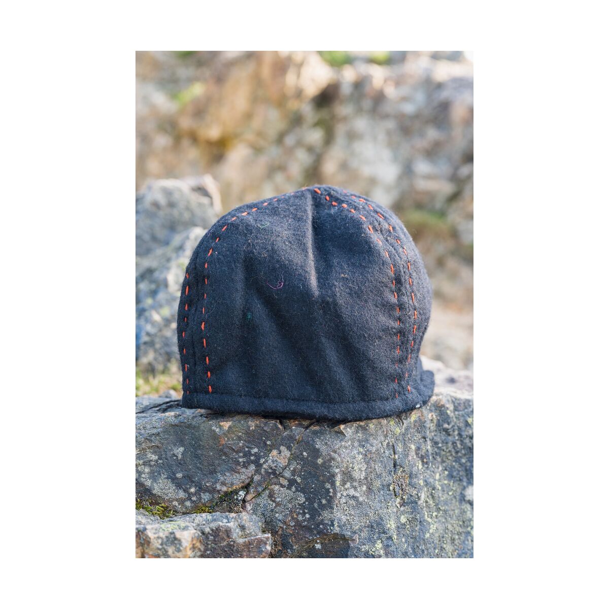 Gorro vikingo de lana - negro