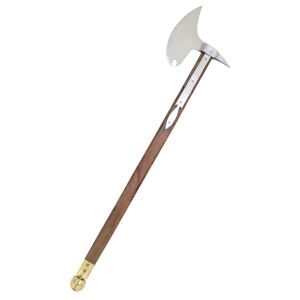 Hacha de montar con asta de madera decorativa