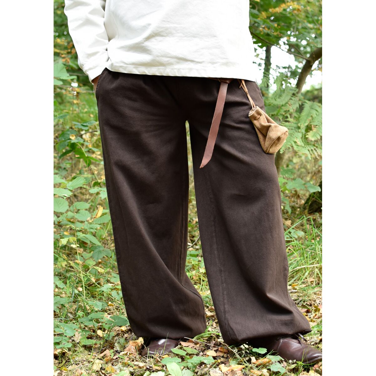 Pantalón medieval ancho Hermann, marrón