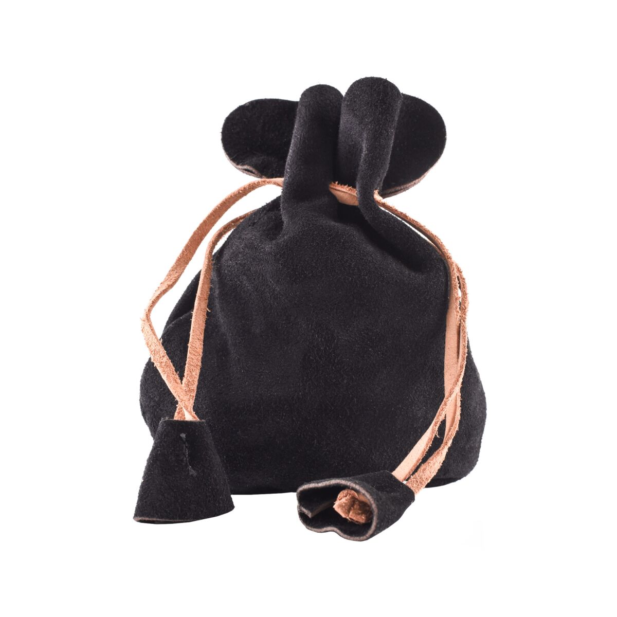 Bolso medieval de cuero negro