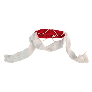 Diadema de damisela de castillo, terciopelo rojo