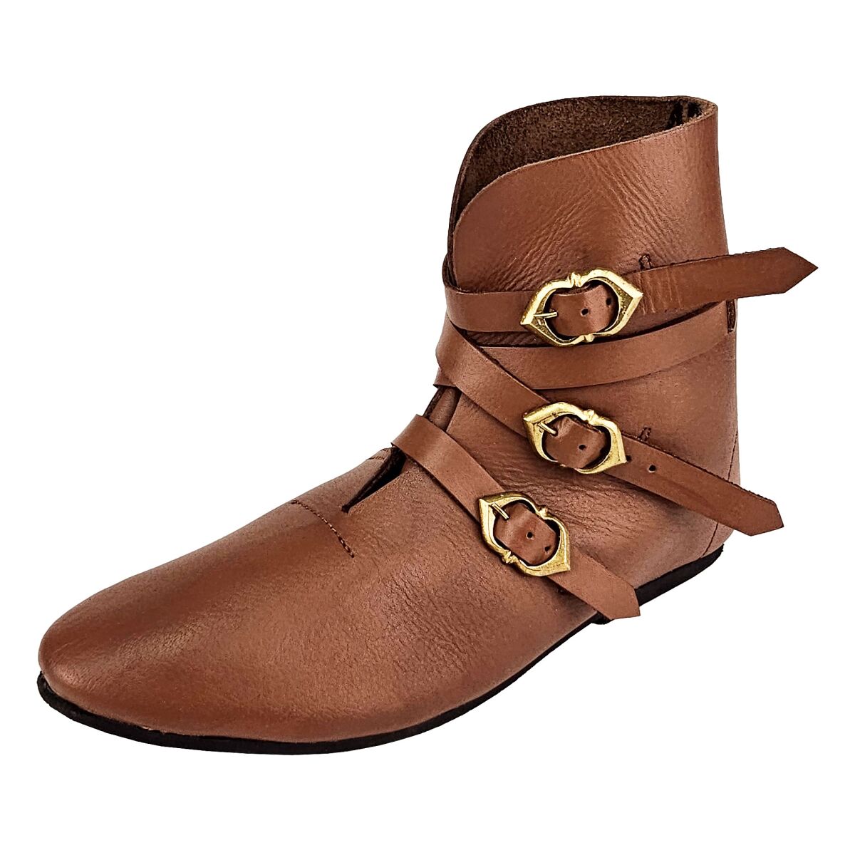 Bota medieval marrón con suela de goma, Curt 47