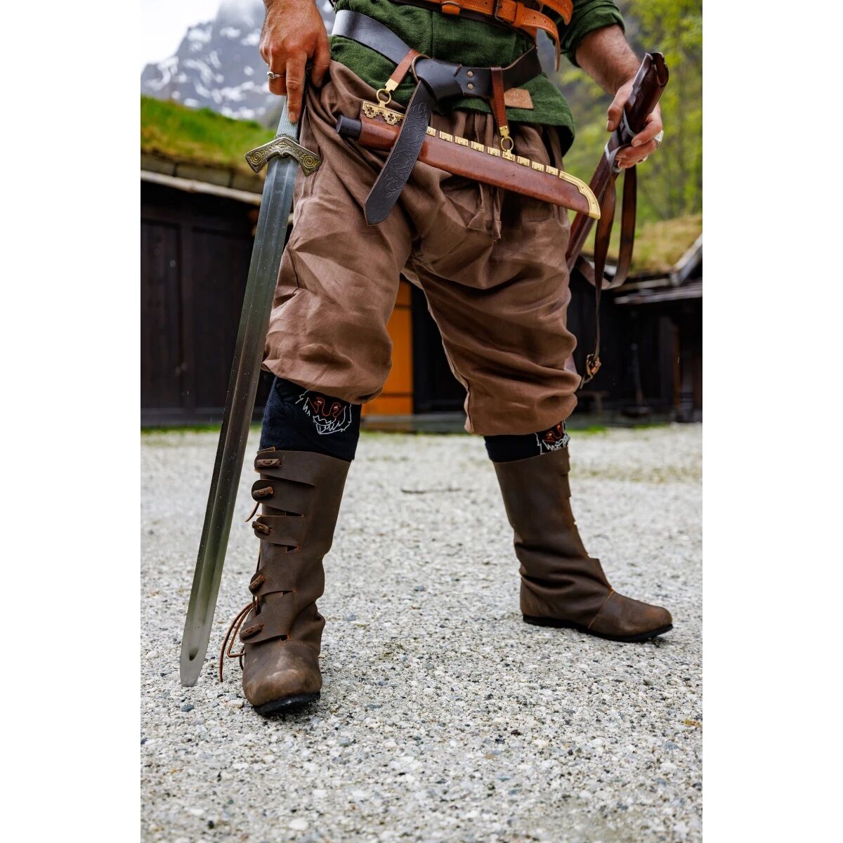 Pantalón Viking Rush Lino "Wodan" Marrón XXL