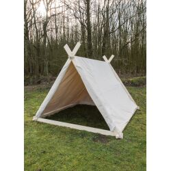 Tienda vikinga, 2 x 2,3 x 1,8 m, 350 g/m², color natural