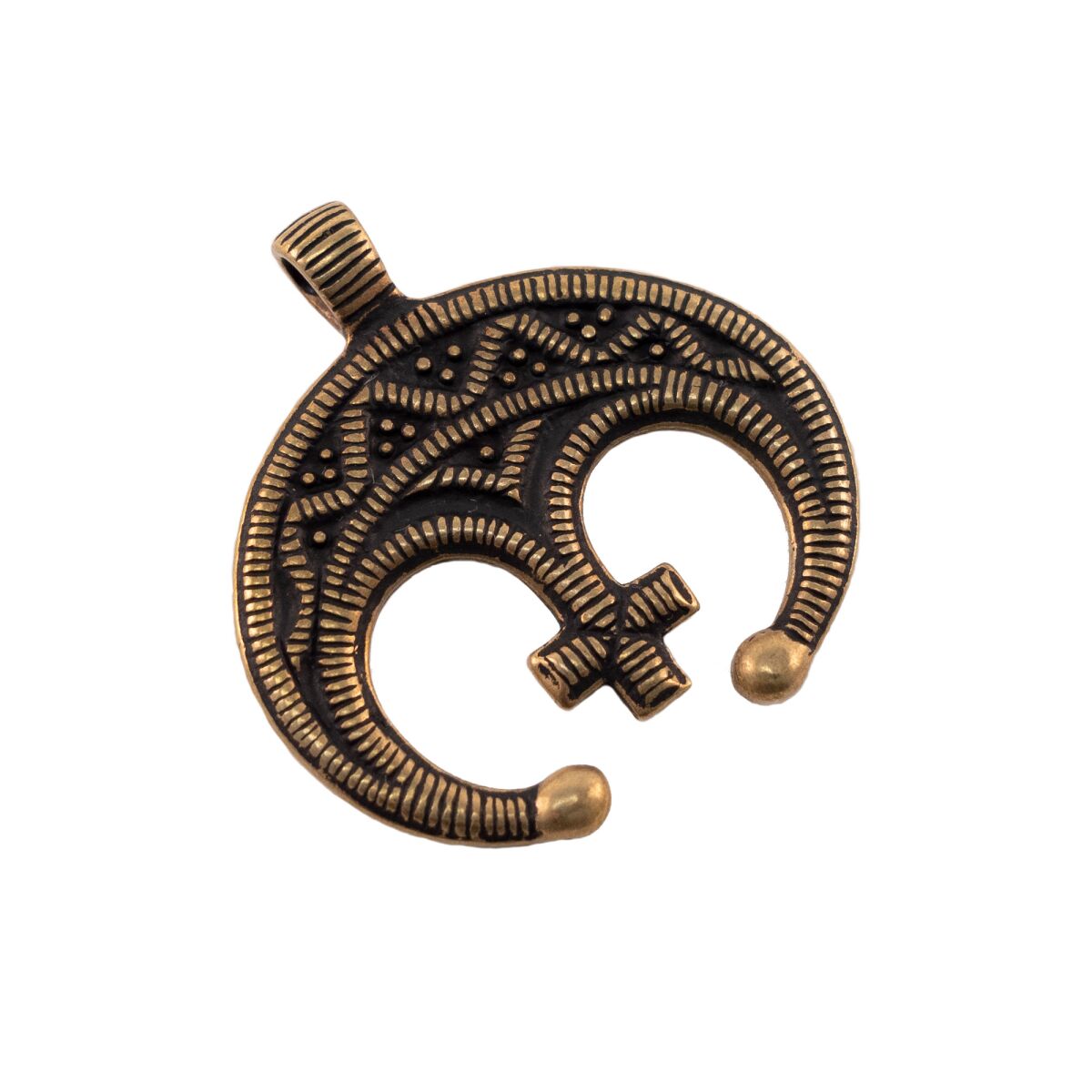 Colgante lunar de bronce "Cruz Lunula