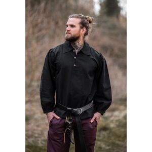 Camisa medieval negra "Ferdinand