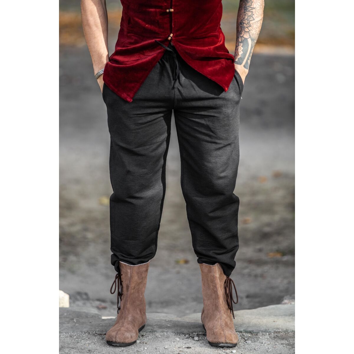 Pantalón medieval negro "Jören" S
