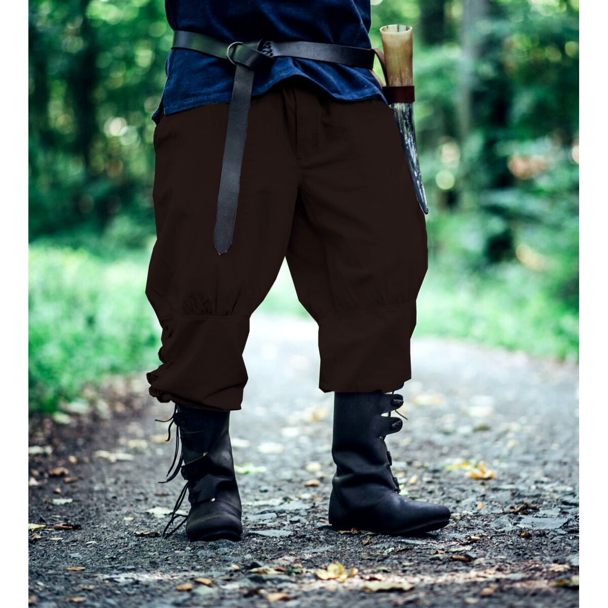 Pantalón Rush con cordón en la pernera marrón "Magnus" XL