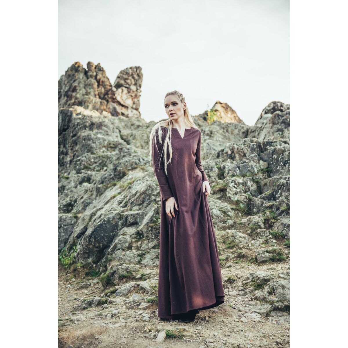 Vestido interior marrón oscuro "Lina" XS