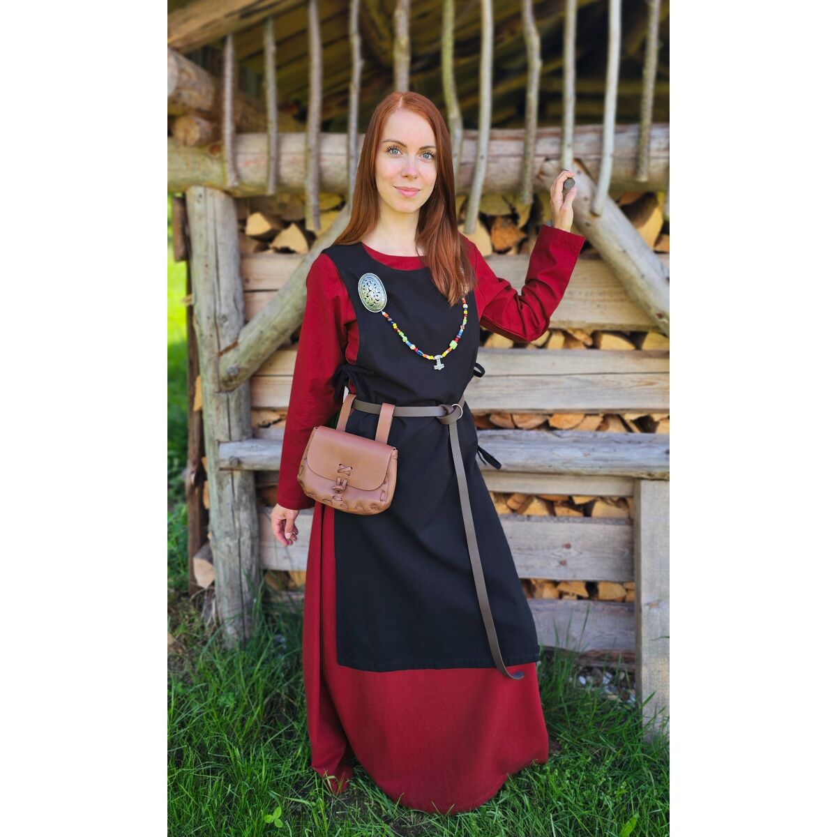 Vestido vikingo clásico negro "Lykke" S