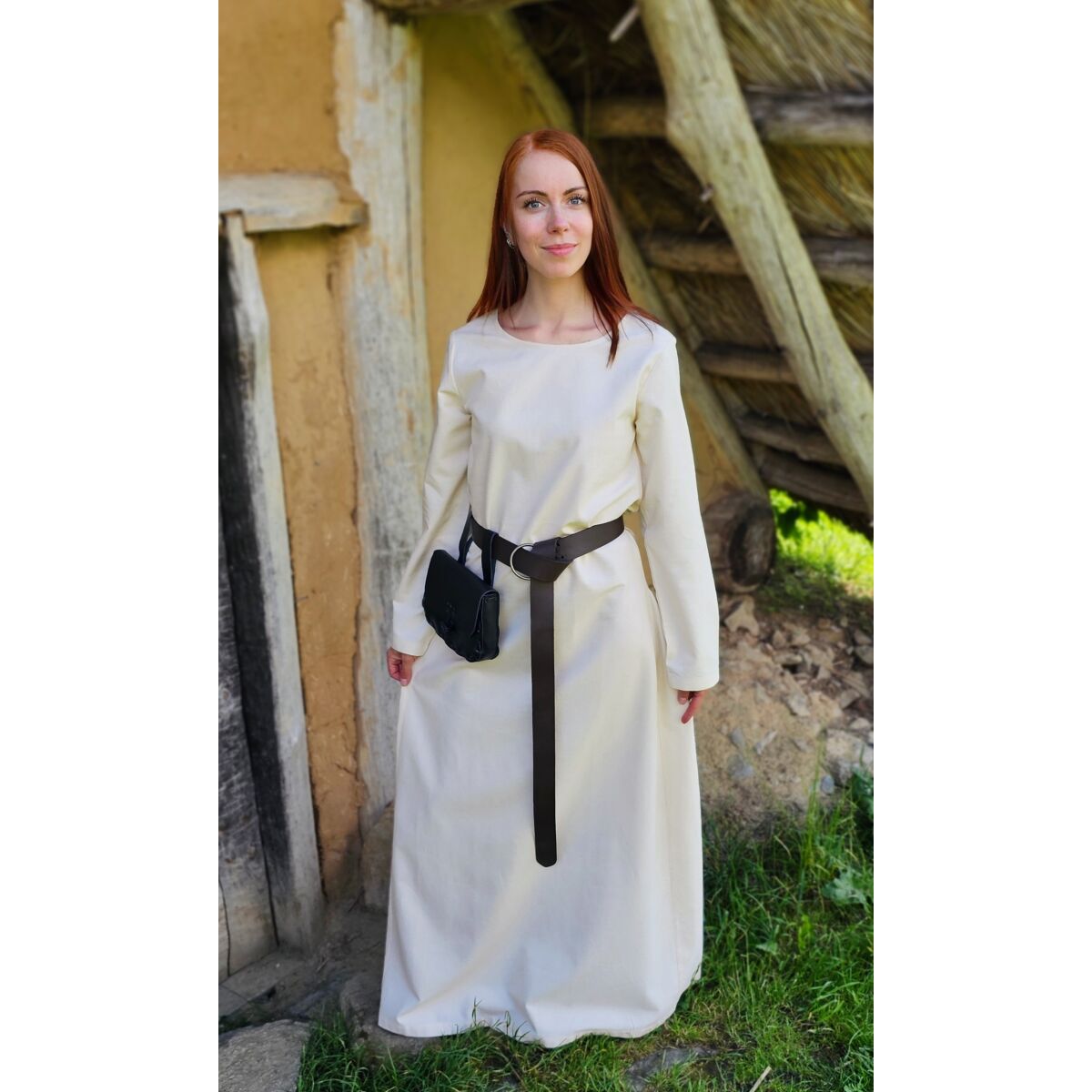 Vestido medieval clásico o vestido interior naturaleza "Amalie" L