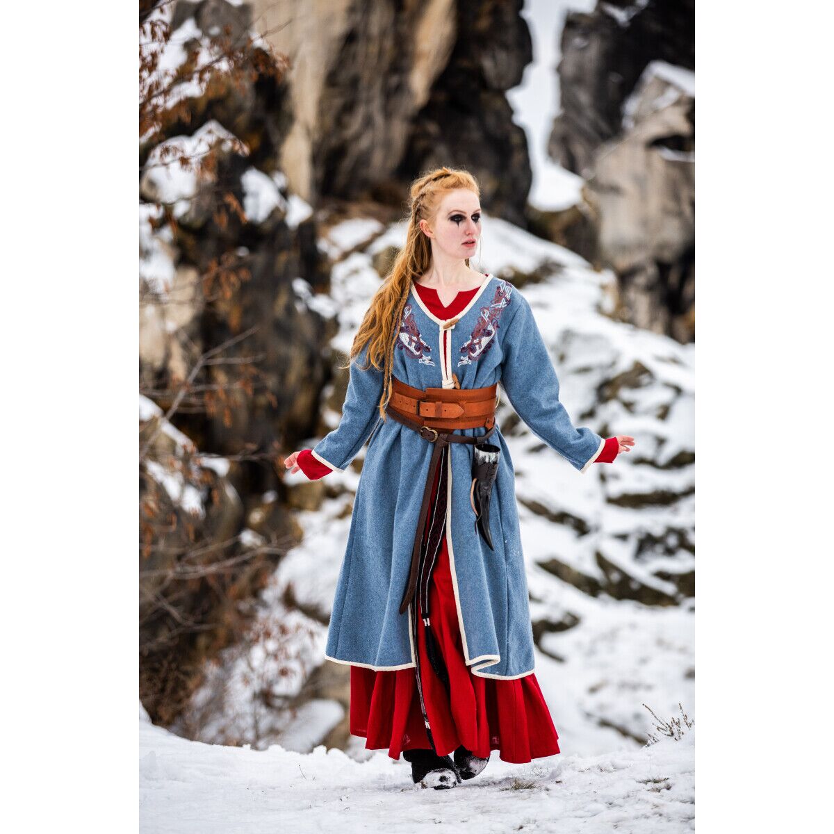 Abrigo Viking Birka azul tórtola "Skadi" XL