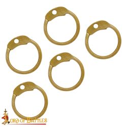 Anillas sueltas Anillas para cadena de latón, anillas redondas con remaches de cabeza de seta, diámetro interior 9 mm, espesor galga 18 (1,3 mm)