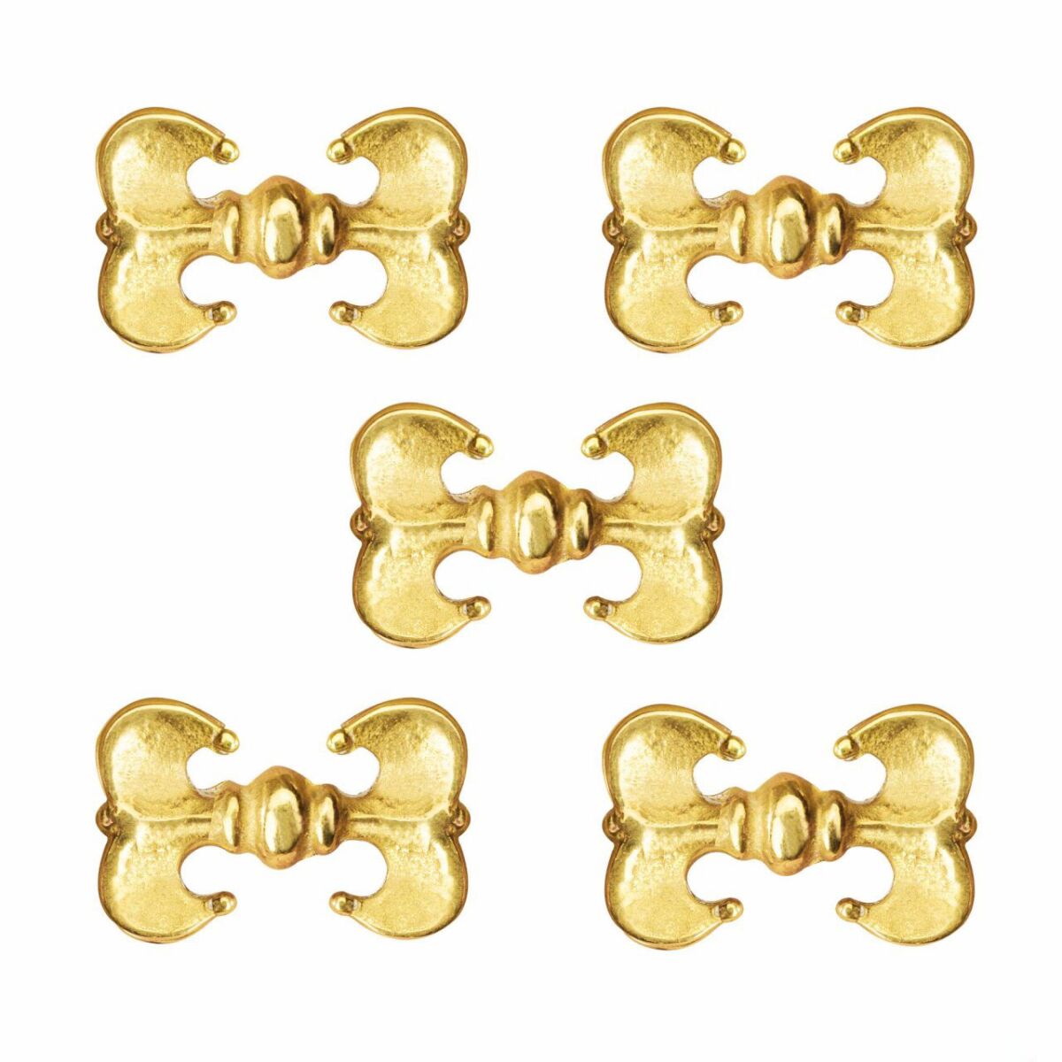 Juego de 5 lazos decorativos de latón