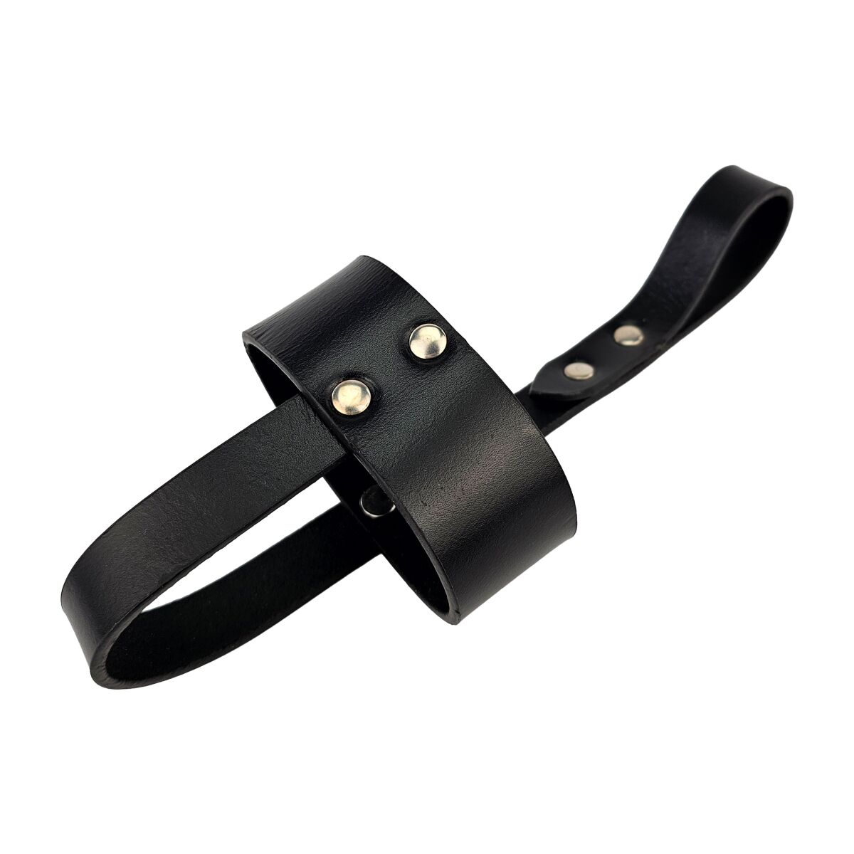 Soporte de cuero para tazas de cuerno - Negro