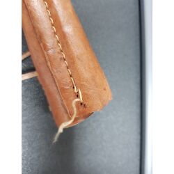 Juego de cubiertos medievales con tenedor en funda de cuero de doble capa, producto de segunda calidad