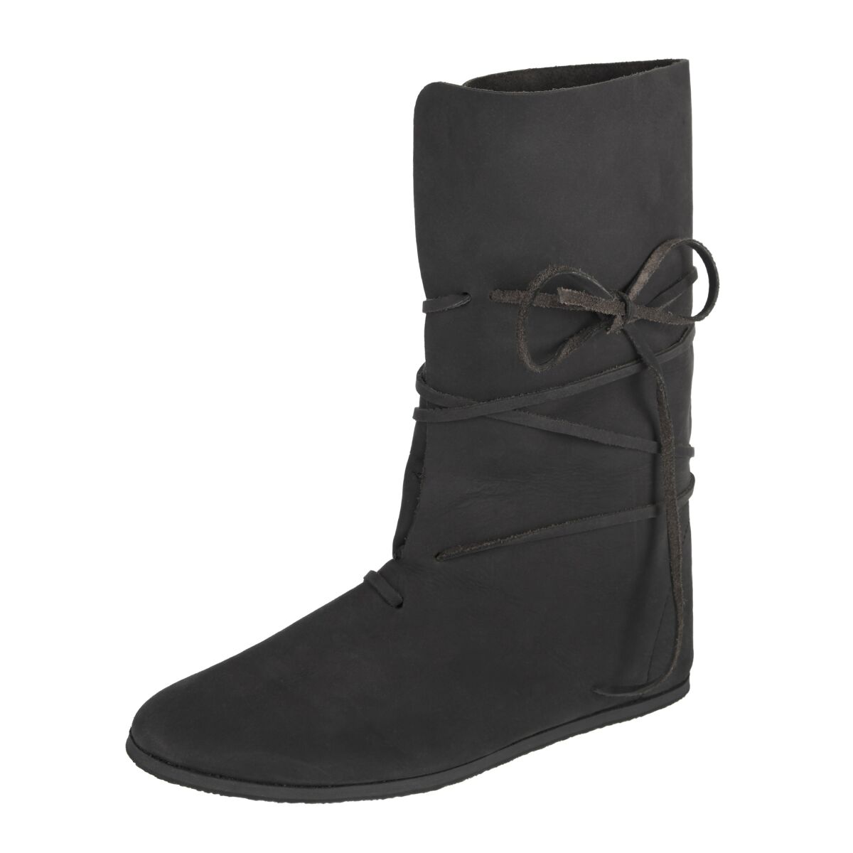 Botas vikingas con cordones, negras 44