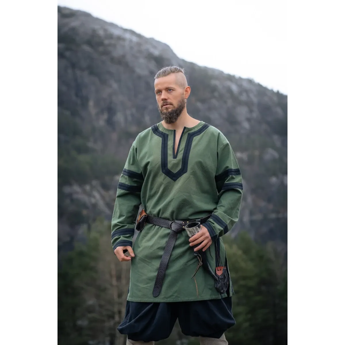 Túnica vikinga verde "Bragi" XXL
