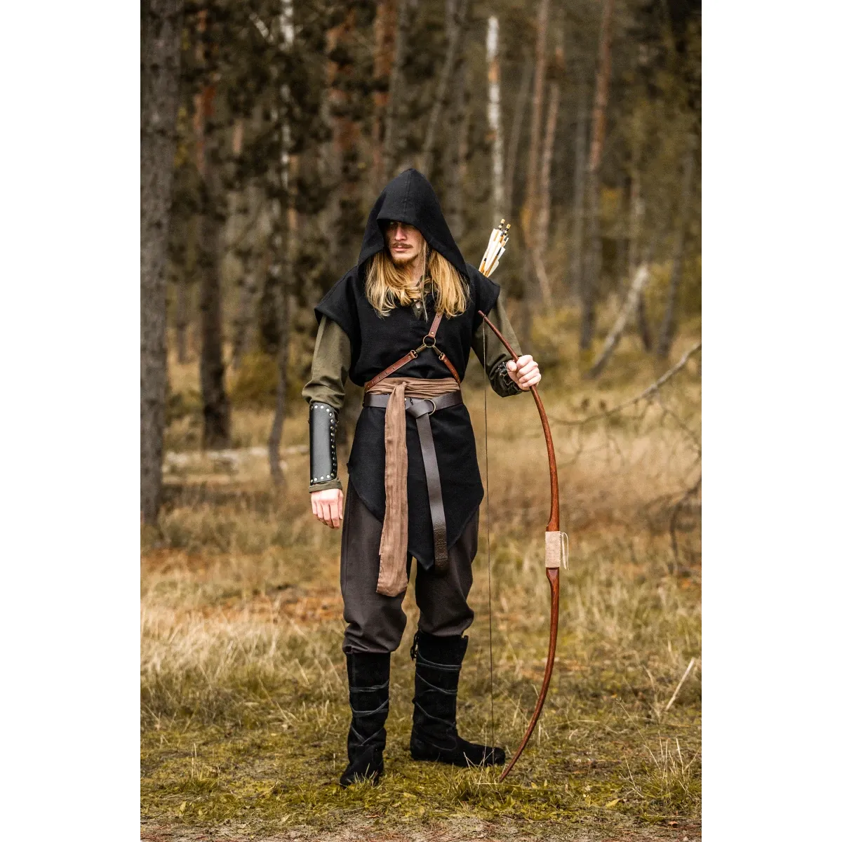 Waldläufer túnica unisex negro "Aldon" XXL