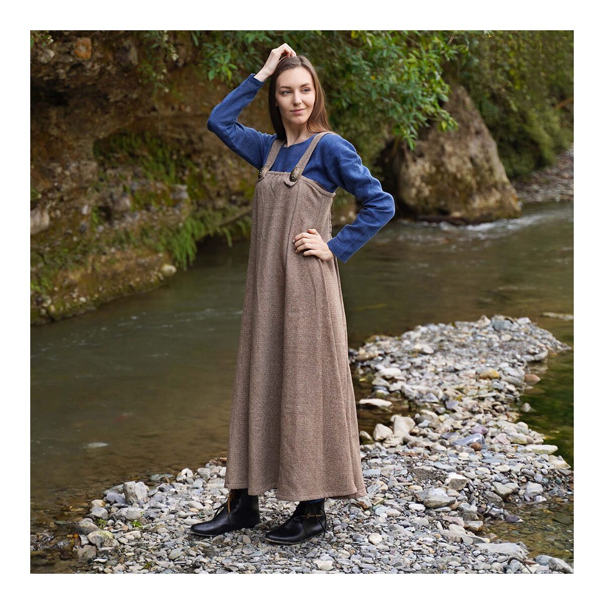 Vestido delantal vikingo "Hilda" S