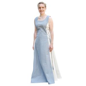 Ärmelloses Überkleid / Trägerkleid blaugrau/natur "Jarle"