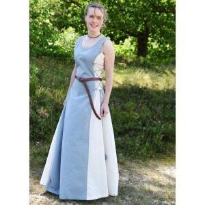 Ärmelloses Überkleid / Trägerkleid blaugrau/natur "Jarle"