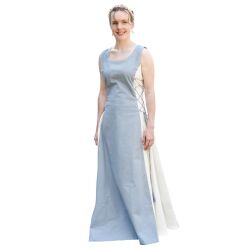 Ärmelloses Überkleid / Trägerkleid blaugrau/natur "Jarle"
