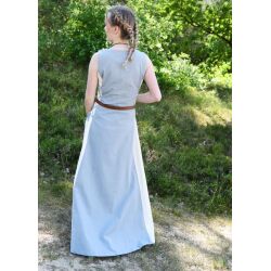 Ärmelloses Überkleid / Trägerkleid blaugrau/natur "Jarle"