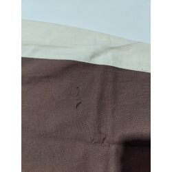 Vestido medieval sin mangas con cordones, marrón / natural «yute», talla S, artículo de segunda calidad
