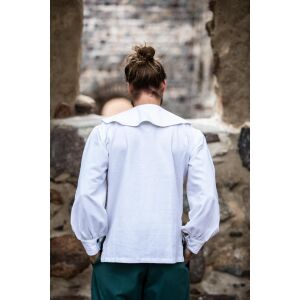Camisa de cuello redondo blanca «Athos», talla M, producto de segunda calidad