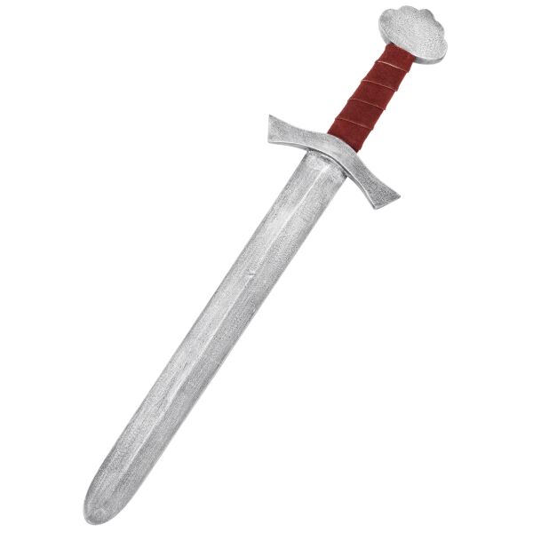 Mini espada de madera vikinga para niños, pintada y con empuñadura de cuero