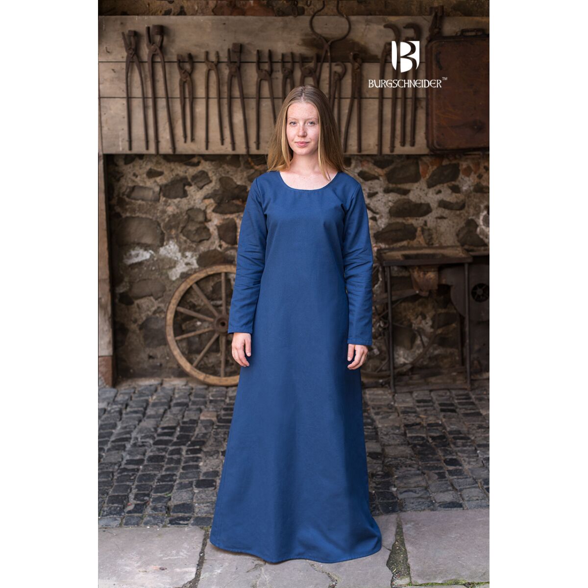 Vestido medieval tipo calzón Freya Waidblau XL