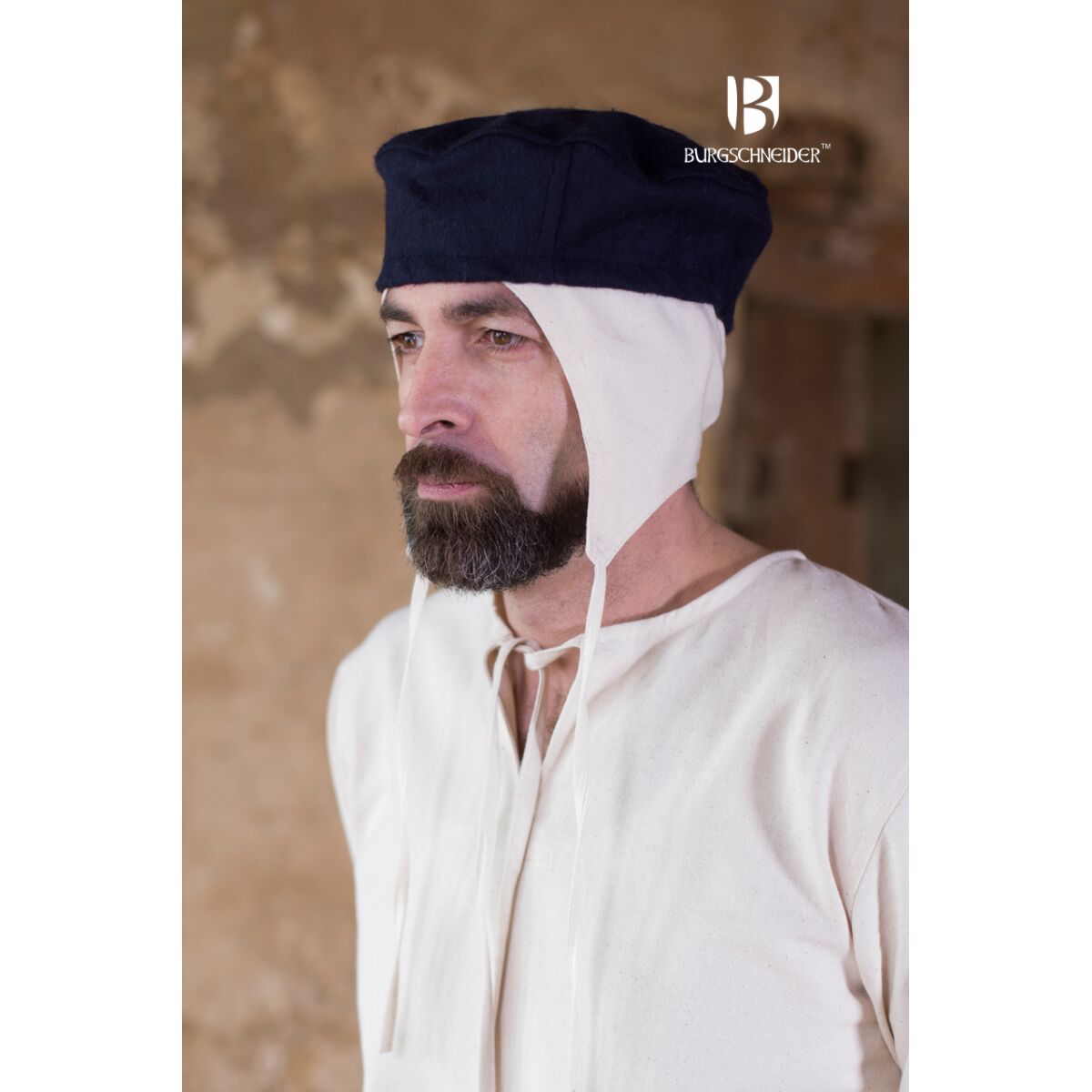Gorro medieval Hugo Azul S = 57 cm perímetro cefálico
