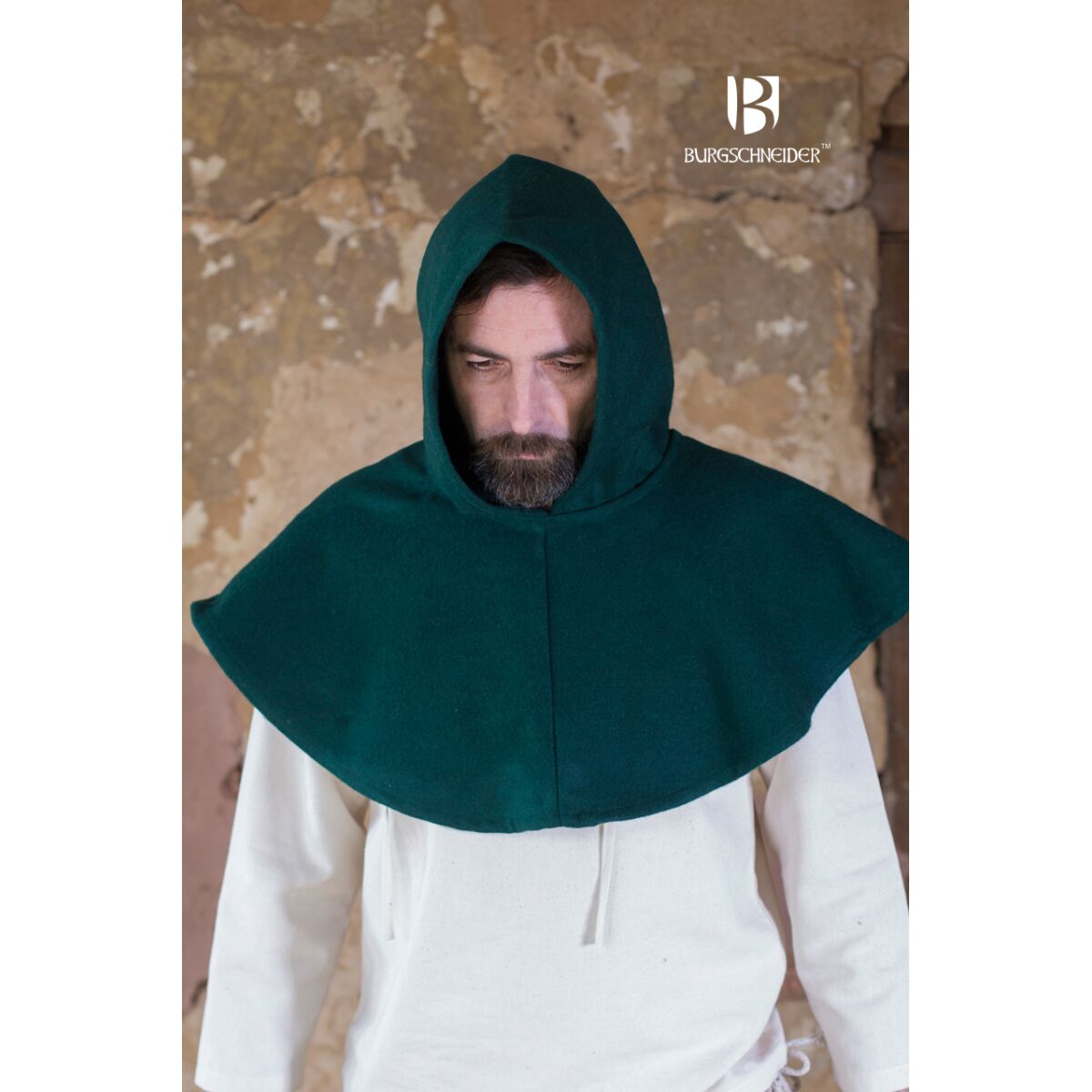 Gugel de lana Cucullus verde