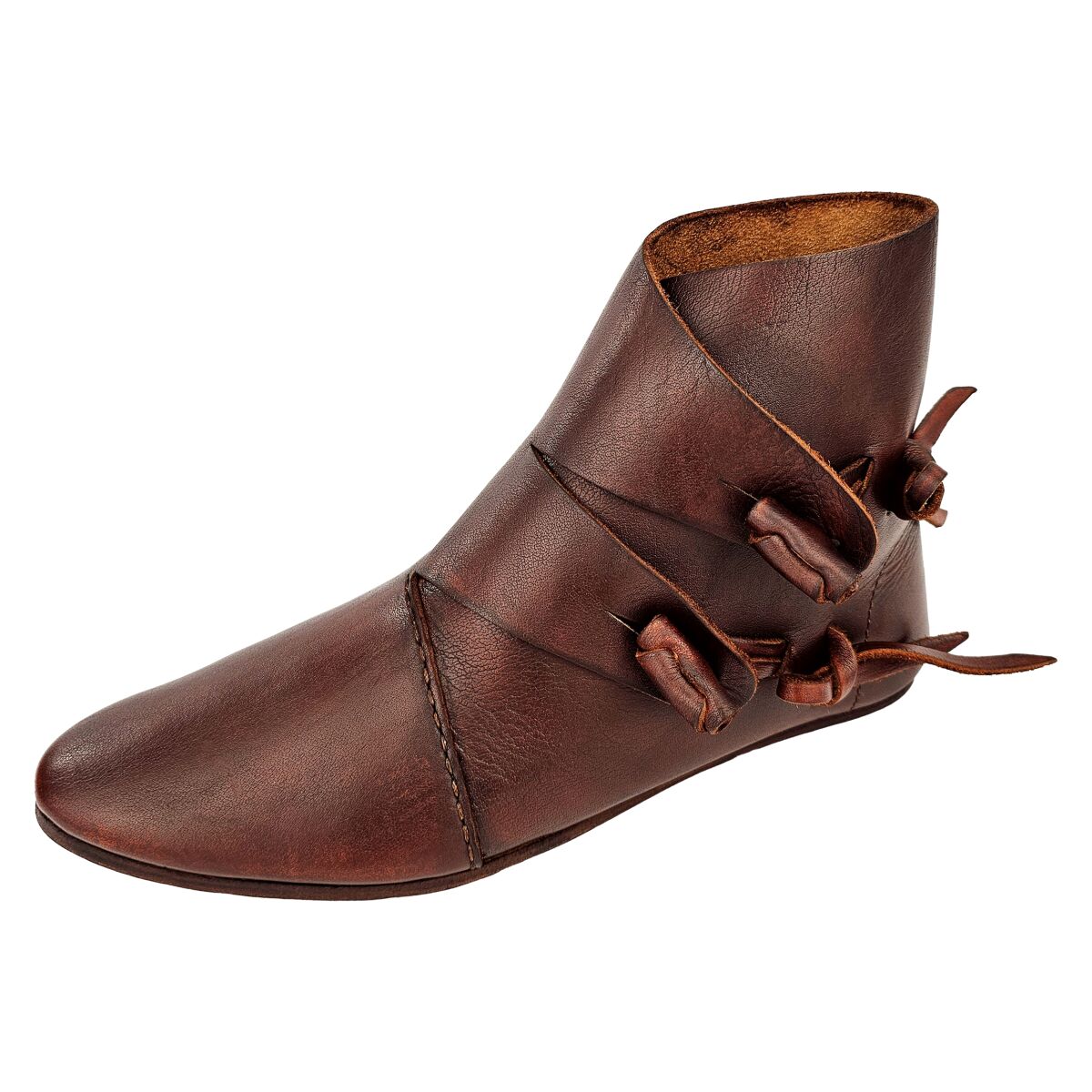 Zapatos vikingos tipo Jorvik con suela de un clavo marrón talla 44