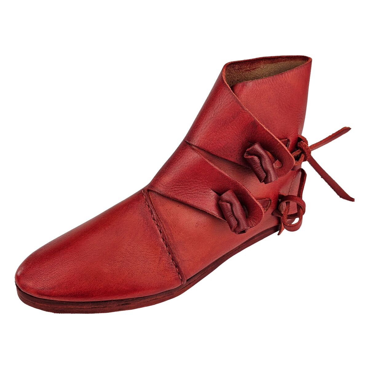 Vikingo zapatos tipo Jorvik con clavos suela doble Korduan rojo tamaño 39