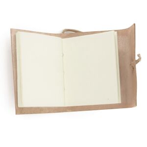 Cuaderno o cancionero de cuero marrón natural