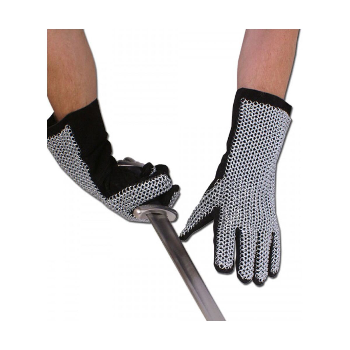 Guantes de dedos con malla de cadena, Ø 6mm, acero, talla 9