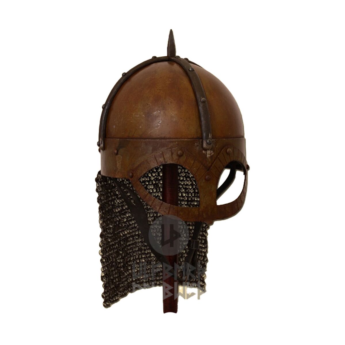 El casco Gjermundbu con borde remachado, acero de 2 mm M
