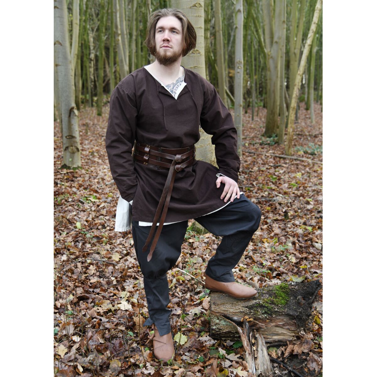 Pantalón vikingo / pantalón Rush Olaf, azul oscuro XL