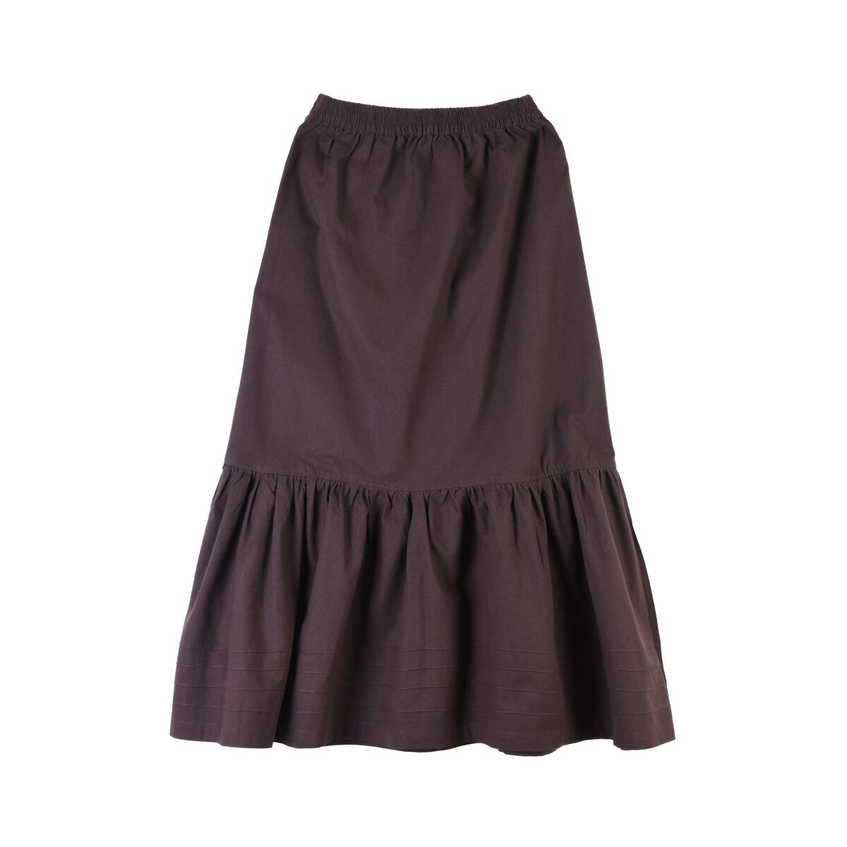 Falda medieval de mercado o enagua marrón talla XXL